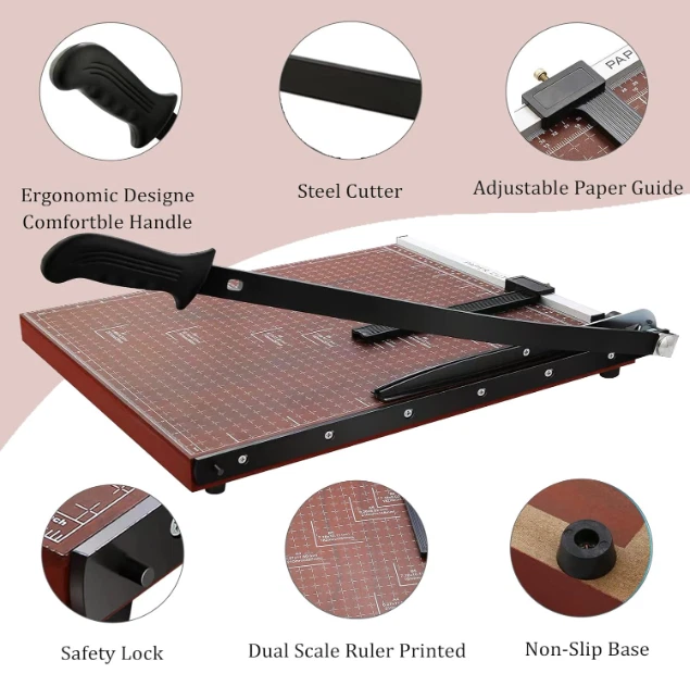 Paper Cutter Heavy Duty 18" Cut Length Professional Large Paper Cutter 12-Sheet - Image 3 of 4