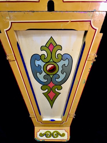 Antique Early 20th Century Fairground Ride Decorative Panel Paint on Board Sign - Picture 6 of 13