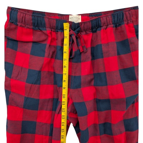 Pantalones de pijama J.CREW Mercantile para hombre rojo azul marino búfalo franela a cuadros talla L - Imagen 8 de 10