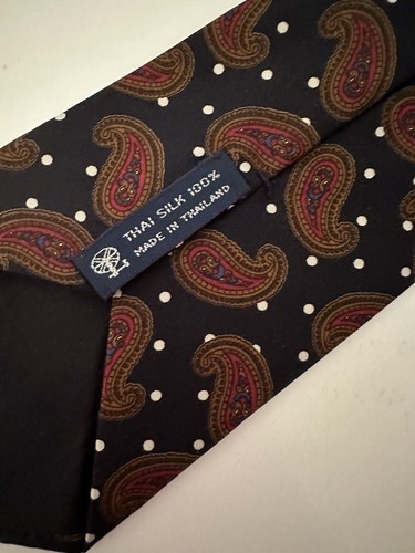 Jim Thompson Krawatte schönes Paisley Design Made in Thailand - Bild 7 von 9