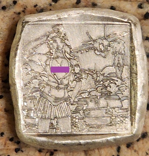 MK BARZ SEXY PIN UP GIRL - MAY SQUARE 1 OZT .999 FINE SILVER WITH COA - Picture 3 of 8