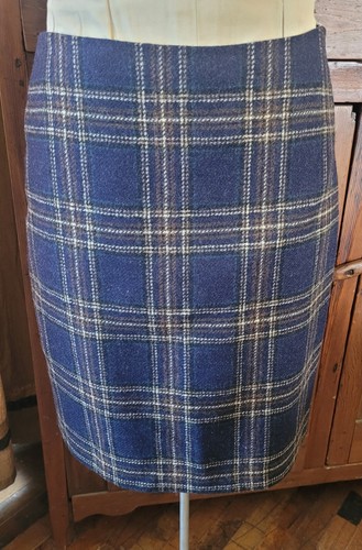 Boden Minirock 100% Wolle British Tweed by MOON Herbst/Winter blau kariert UK 12 L