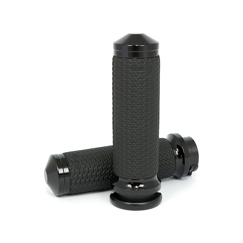 Manopole AVON MEMORY Nere per Harley Davidson Softail Sportster 883 1200 Dyna Hd - Foto 5 di 5