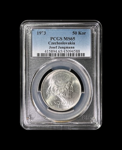 CZECHOSLOVAKIA. 1973, 50 Korun, Silver - PCGS MS65 - Josef Jungmann - Picture 2 of 5