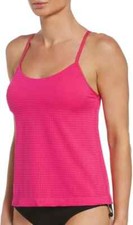 Nike Women's SWIM Layered Mesh Tankini Top NESSB219-672 Sze SMALL NWT MSRP 64