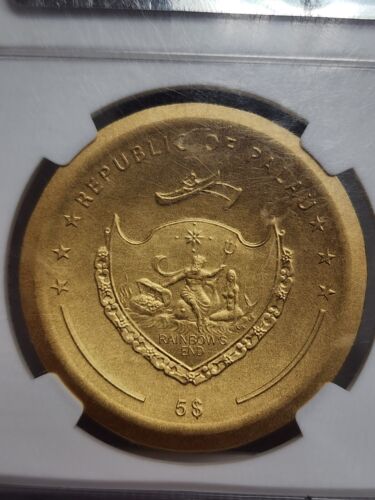 2021 Gilt Palau $5 Inca Sun God NGC MS 70 Matte Coin! - Picture 5 of 11