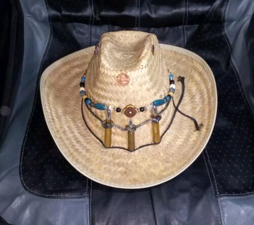 Custom Weaved Extra Wide Brim Hat With Everything! - 7-3/8 - Picture 2 of 10