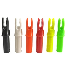 50pcs ID6.2mm Arrow Nocks Archery Insert Tips Arrow Shaft Tails Plastic Target