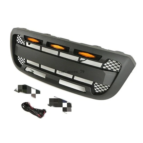 Black Front Honeycomb Bumper Grille Grill W/LED Light For Ranger 2004-2011 - Foto 5 di 11