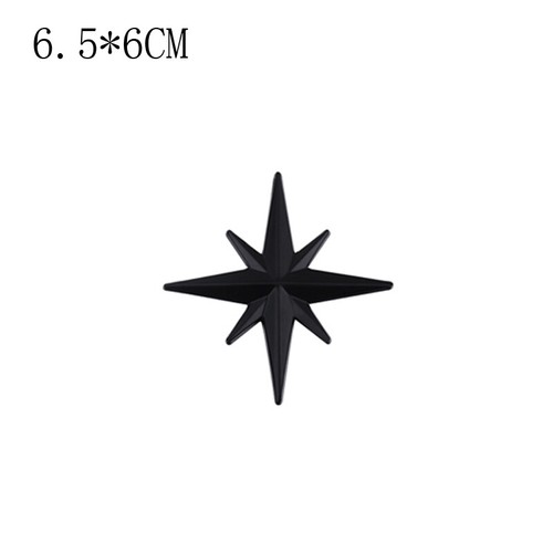 3D Chrome Metal Compass Ocatagnal Star Car Emblem Trunk Badge Decals Sticker - Picture 4 of 7