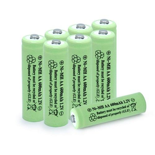 Pilas de luz solar recargables AA Ni-MH 600mAh 1.2V para lámpara solar exterior... - Imagen 1 de 9