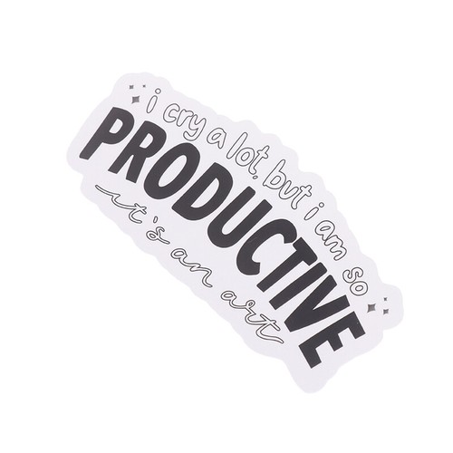 I Cry A Lot But I Am So Productive Vinyl Bumper Sticker - Motivational_Q - Bild 3 von 12