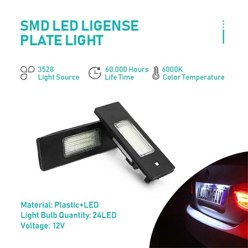 2X LED License Number Plate Lights For BMW E81 E87 E63 E64 E89 Z4 F20 F21 6000K - Picture 5 of 12
