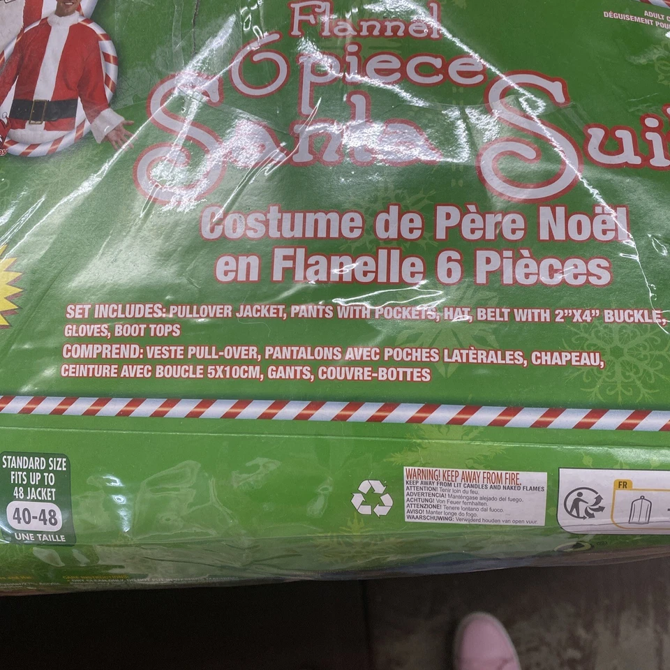 Traje de Papá Noel Rubie's/Forum Franela Roja 6 Piezas Talla XL Foto 4 de 4