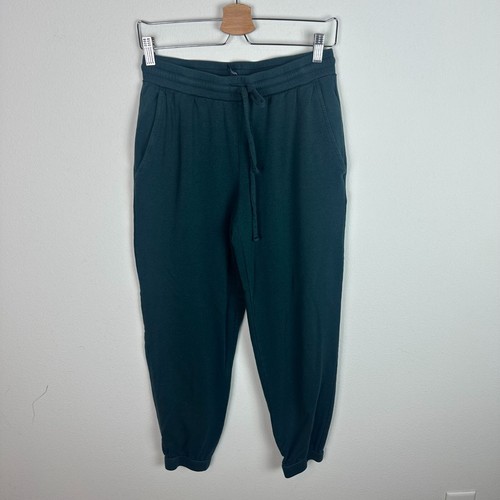 Eileen Fisher Jogger Pants XS Green Organic Cotton Blend Lounge Pull On Stretch
