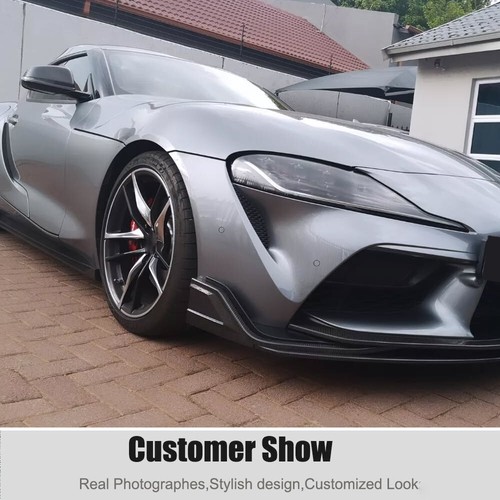 For Toyota Supra GR A90 2019-2024 Carbon Fiber Side Skirt Extension Lip Spoiler - Picture 13 of 15