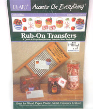 Plaid Rub on Transfers Collectibles 57088 Farm Country Kitchen 1994 Crafts New