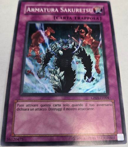 Yugioh ITALIAN Sakuretsu Armor CP01-EN004 IT004 Super Rare Unlim LP - Picture 1 of 4
