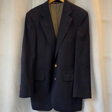 Vintage Cricketeer Harris Tweed Blazer Sport Coat Navy Tailored Mens Size 44