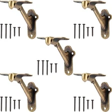 RealPlus Handrail Stair Brackets 5pcs Heavy Duty Hand Rail Bracket with Screws