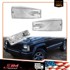 For 84-96 Jeep Cherokee 86-92 Comanche 84-90 Wagoneer Clear Lens Side Marker Set