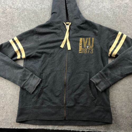 Vanderbilt Commodores Hoodie Womens XL Gray Full Zip Fleece - Picture 2 of 15