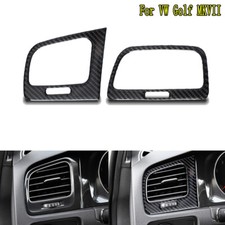 Kohlefaser Side Dashboard Air Vent Outlet Trim Dekoration für Golf MK7 2014-19