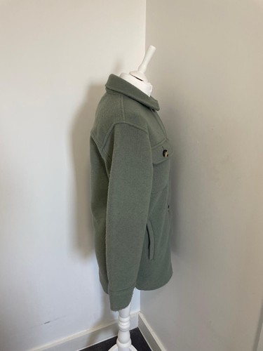 Fat Face Jacket Womens Size UK 8 Sage Green Button Up Long Sleeve Shacket - Picture 4 of 15