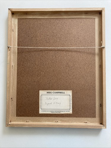 Vintage Radierung von Megan Campbell "Mutter Liebe" signiert 7/20 gerahmt Galerie Wand - Bild 14 von 14