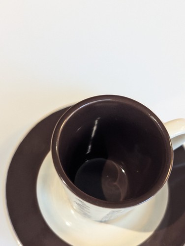 Mini Coffee Cup & Saucer, Home Essentials Brown & Cream, Espresso Mocha Mug - Picture 11 of 15