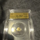 ICG MS70 Bald Eagle 1/500th oz Gold Round Coin Bullion - Gold Composition