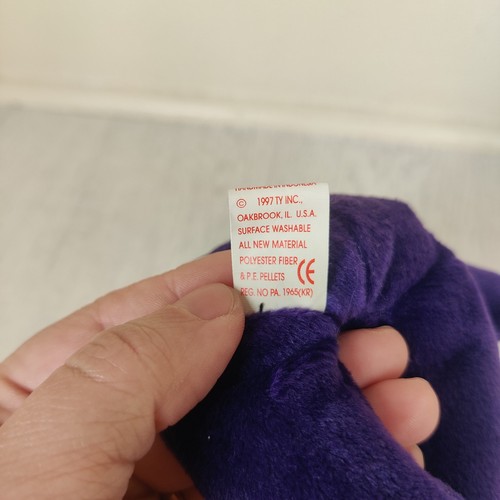 Princess Diana TY Beanie Baby 1997 Made in Indonesia, PE pellets, No space - Picture 7 of 9