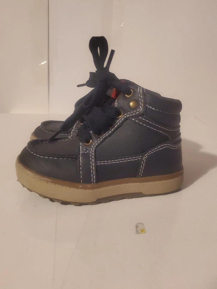 Falls Creek SENCEA Baby Boys Boots Size 6m Navy Blue Hi-Top Shoes NWT - Изображение 4 из 4