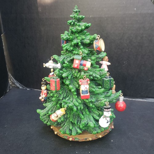 Musical Revolving Christmas Tree 8" Ceramic Figurine Plays OLE Christmas Tree, - Picture 11 of 11