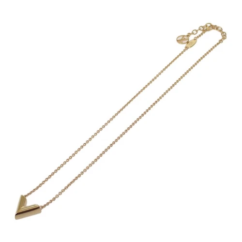 LOUIS VUITTON（LV） Collana Louis Vuitton Essential V M61083 metallo oro ciondolo vecchio modell