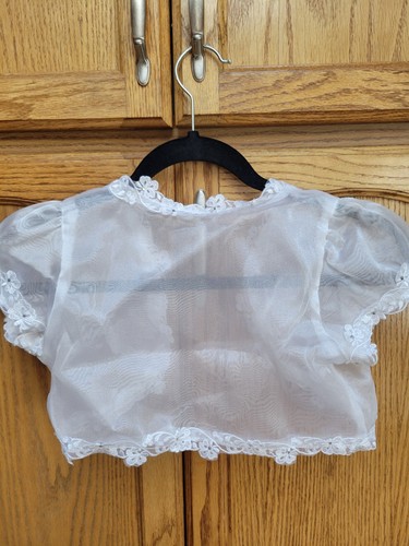 White FULL & Beautiful Jr Maid Of Honor Dress/Catholic Confirmation Dress Sz 12 - Picture 15 of 20