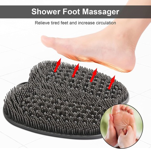 Limpiador de pies antideslizante XL para ducha - limpieza profunda y bienestar de los pies esencial - Imagen 6 de 13