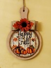Fall Wooden SIgn Decor, Wall Hanging Plaque , 17 3/4" x 10" Handmade