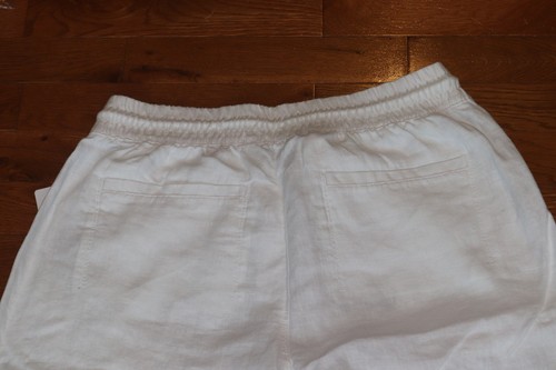 Brandneu mit Etikett Athleta Retreat hoch geschnittene Leinen-Knöchelhose Größe Medium UVP 89 $!!! - Bild 9 von 13