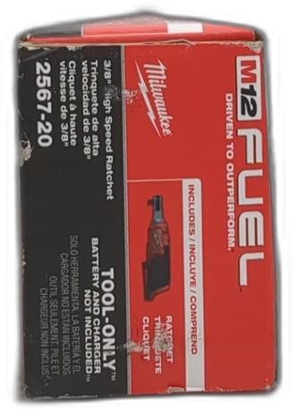 Milwaukee M12 12-volt Lithium-ion Brushless Cordless High Speed 3/8 In. Ratchet - Picture 3 of 5