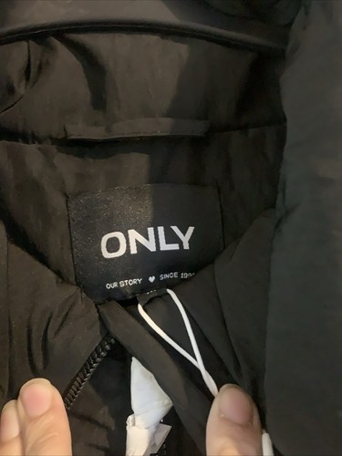 RRP £42 ‘ONLY’ BRAND ONLDOLLY SIZE M MEDIUM SHORT PUFFER JACKET WOMENS BLACK NEW - Bild 12 von 24