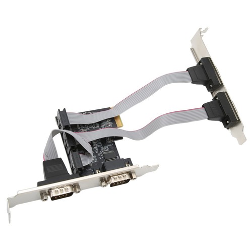 Pcie Expansion Card Pci Express X1 To Interface 4 Rs232 Serial Ports Wide BUU - Picture 2 of 12