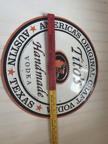 Tito’s 18 inch metal bar sign Austin Texas Vodka - Picture 3 of 6