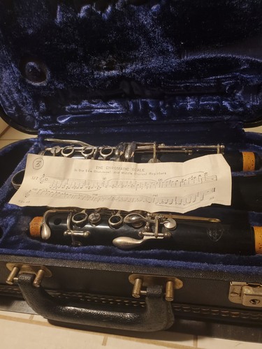 Clarinete de estudiante Evette (hecho en W. Alemania) en estuche, con accesorios, completo 🎺 - Imagen 18 de 20