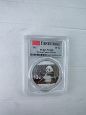 Chinese Panda MS 69 PCGS Certified Silver Bullion Coins for