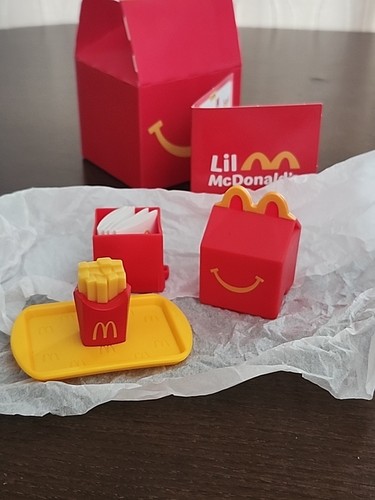 McDONALD'S 2025 Lil Mcdonalds Miniatura Niños HAPPY FOOD Caja Y Juego de Papas Fritas para Niños