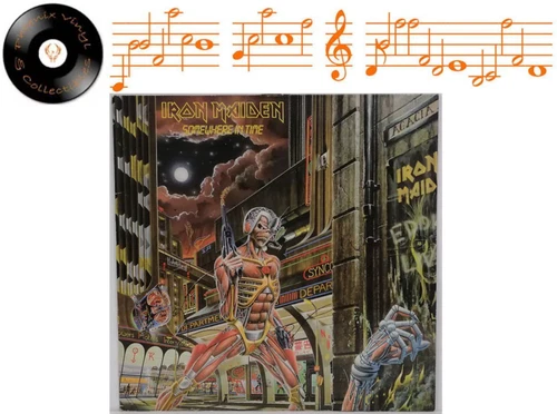 Iron Maiden Somewhere In Time Vinyl LP + Inner Sleeve A4 B4 Pressing - VG