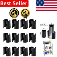 12 Pairs of Durable Clip Replacements for Wire Shelves – Fits 1'' Metal Poles