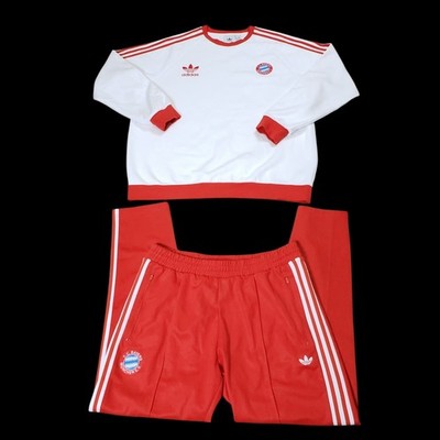 adidas F.C. Bayern Munich Beckenbauer Track Suit Sweatshirt & Pants XL Trefoil