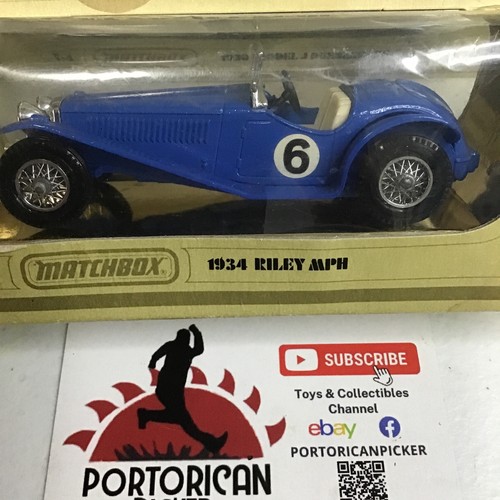MATCHBOX MODELS YESTERYEAR MOY Y3 BLUE 1934 RILEY MPH #6 CLASSIC CAR 1/43 MIB - Picture 2 of 4